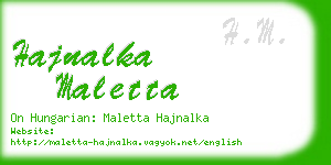 hajnalka maletta business card